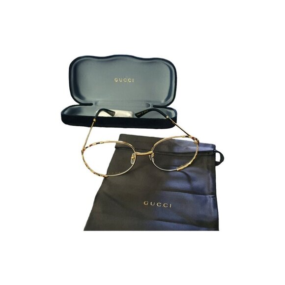 GUCCI Demo Round Ladies Eyeglasses GG0596OA 003 58 - Picture 2 of 12